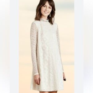 Anthropologie HD in Paris Off White Enid Swing Dress